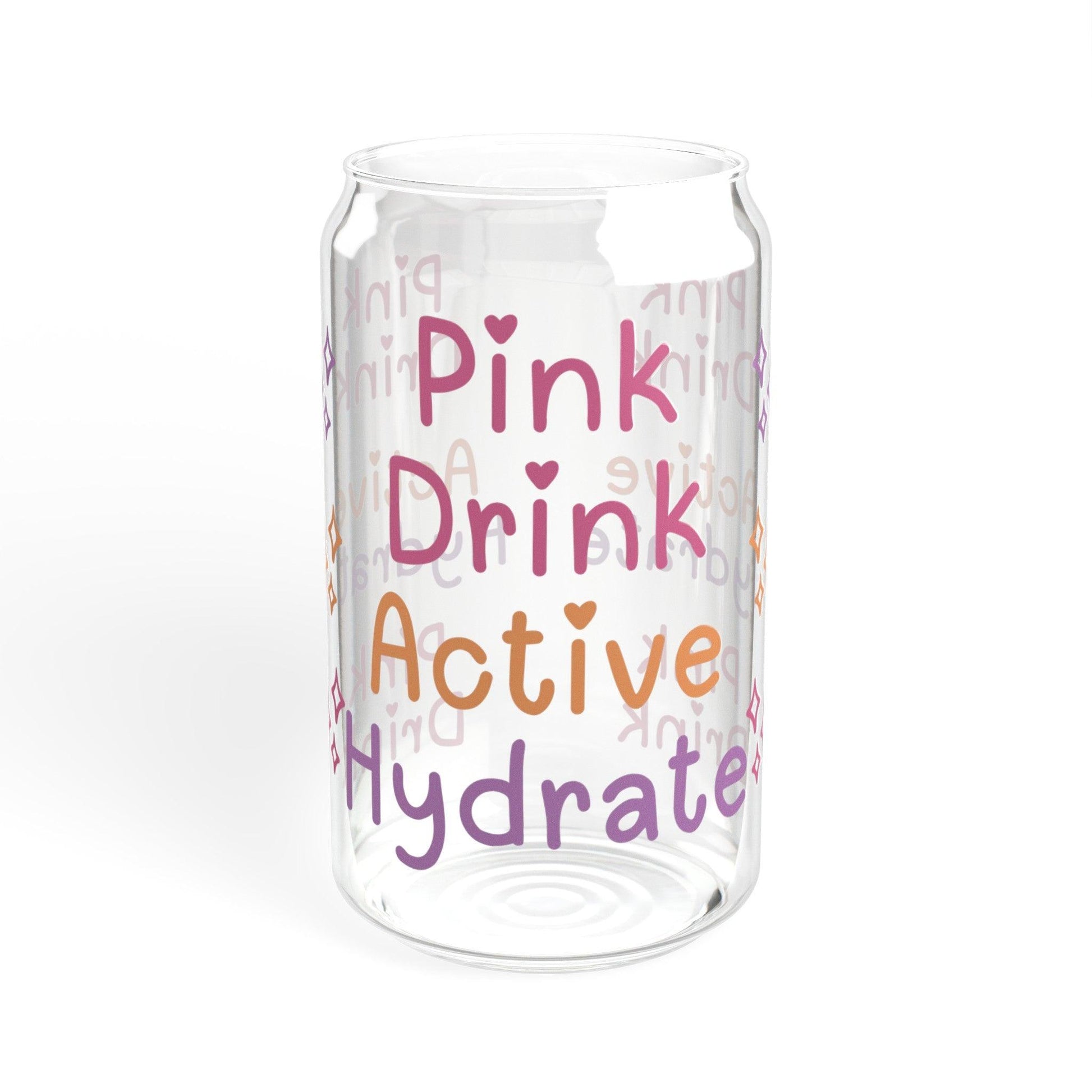 Pink Drink Active Hydrate Glass Sipper Cup, 16oz - Basically Beachy