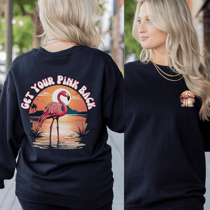 Pink Flamingo Sweatshirt - Basically Beachy