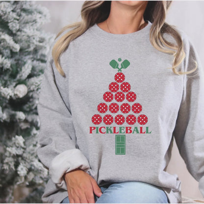 Pickleball Christmas Tree Sweatshirt