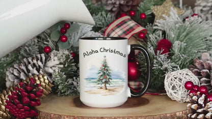 Aloha Christmas Tropical Christmas Tree Coffee Mug 15oz