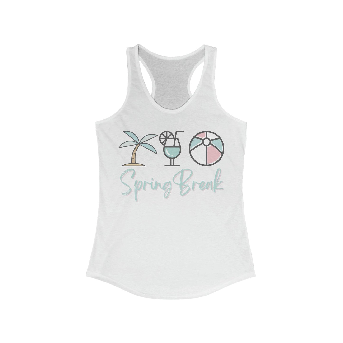 Spring Break Graphic Tropical Workout Tank Top for Women - Basically Beachy