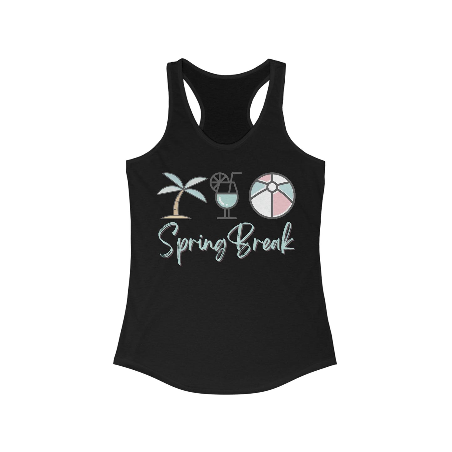 Spring Break Graphic Tropical Workout Tank Top for Women - Basically Beachy