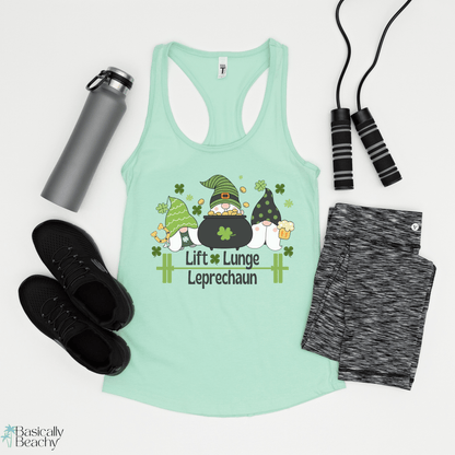 St Patricks Day Workout Tank Top for Women - Basically Beachy