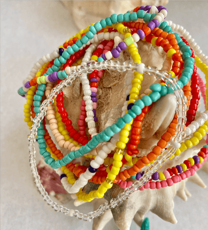 a close up of a bunch of bracelets