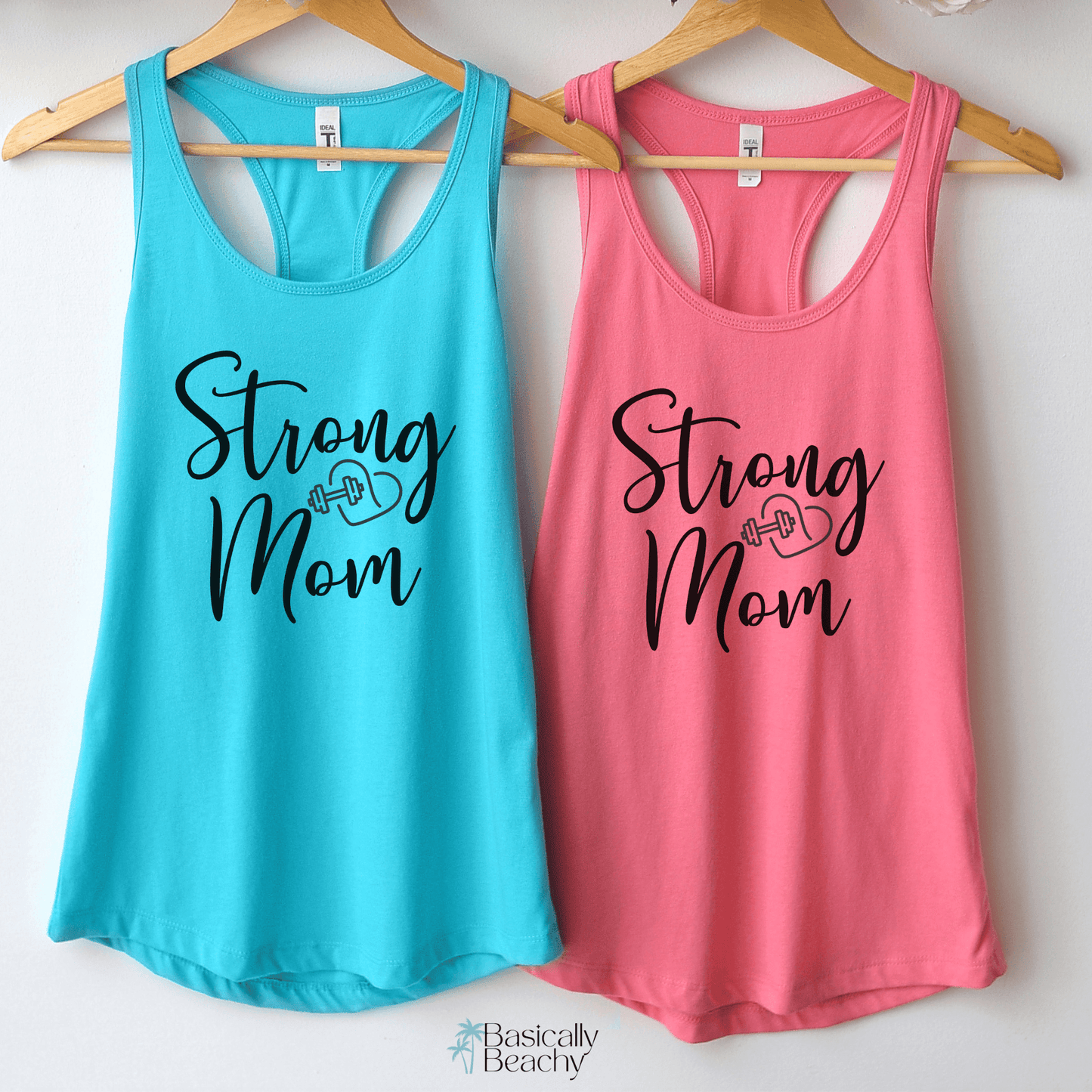 Strong Mom Workout Gym Tank Top - Basically Beachy