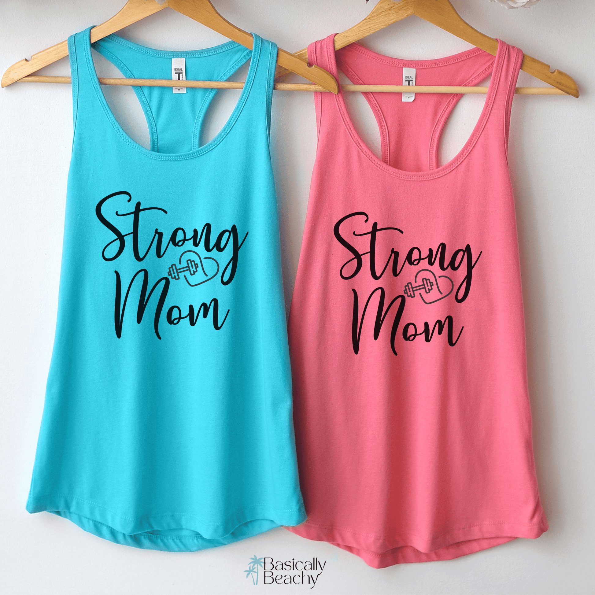 Strong Mom Workout Gym Tank Top - Basically Beachy