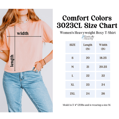 Summer Beach Favorites Crop Top Graphic Tee, Comfort Colors - Basically Beachy