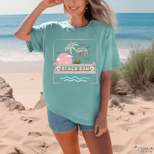 Tropical Beach Bum Comfort Colors T-shirt - Basically Beachy
