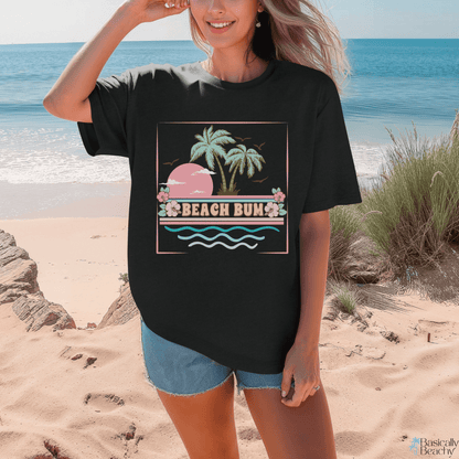 Tropical Beach Bum Comfort Colors T-shirt - Basically Beachy
