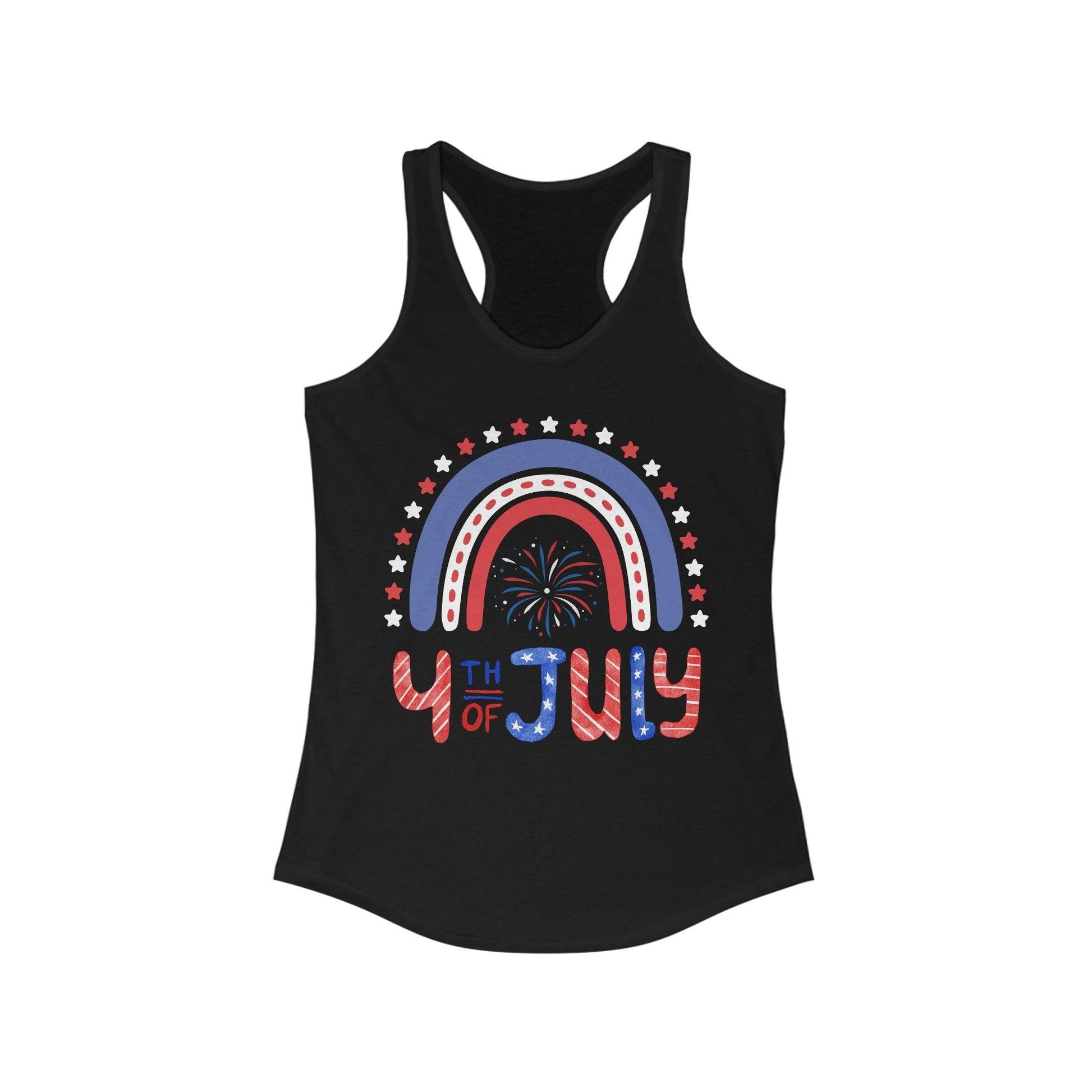 4th of July Stars and Stripes Rainbow Women's Tank Top - Basically Beachy