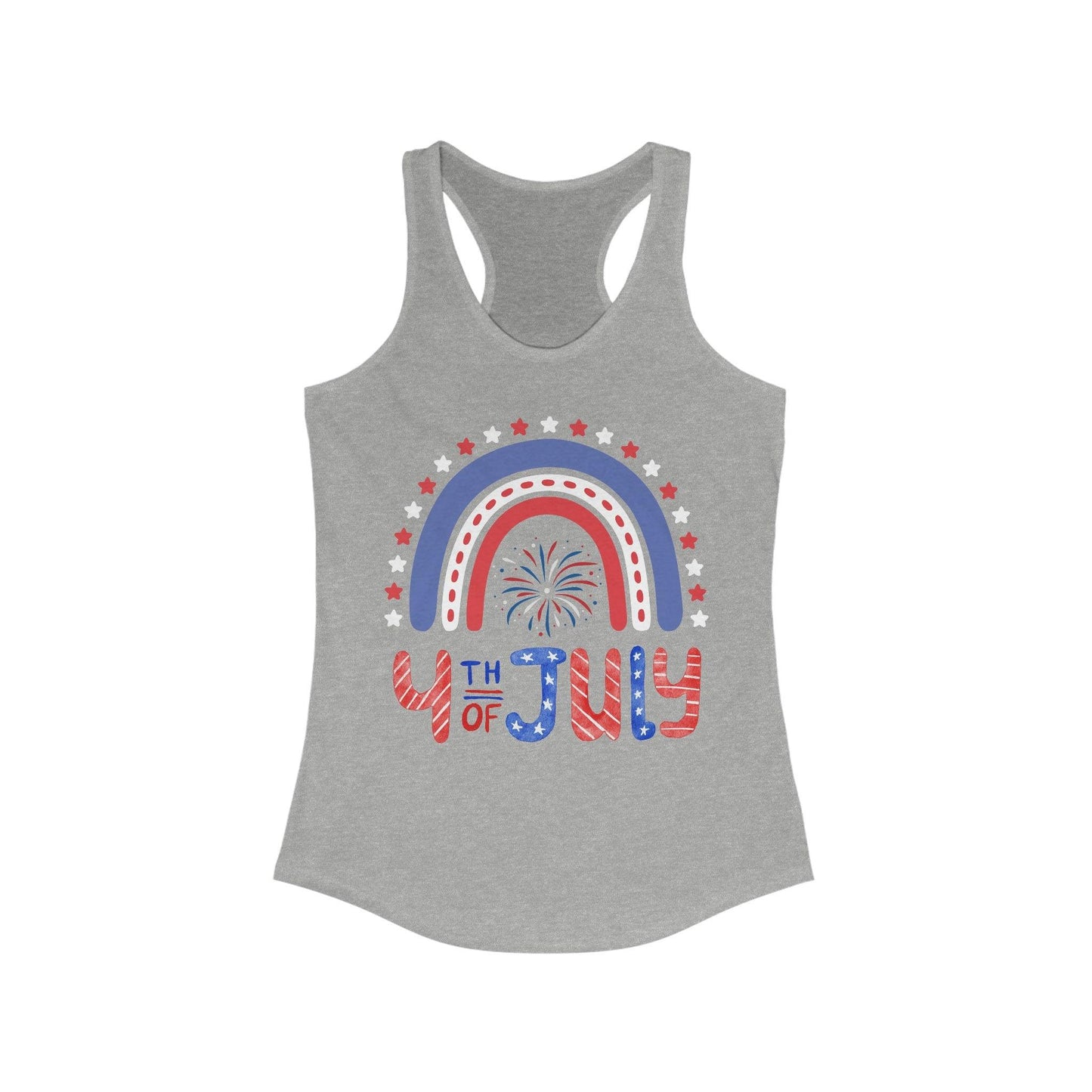 4th of July Stars and Stripes Rainbow Women's Tank Top - Basically Beachy