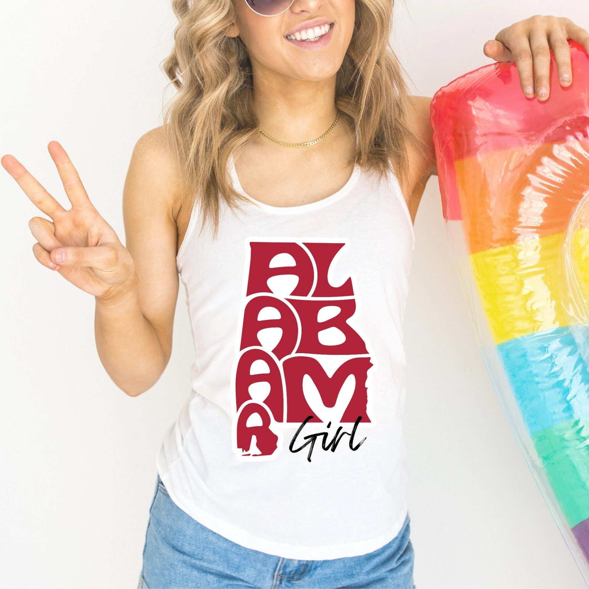 Alabama Girl Women's Racerback Tank Top - Basically Beachy