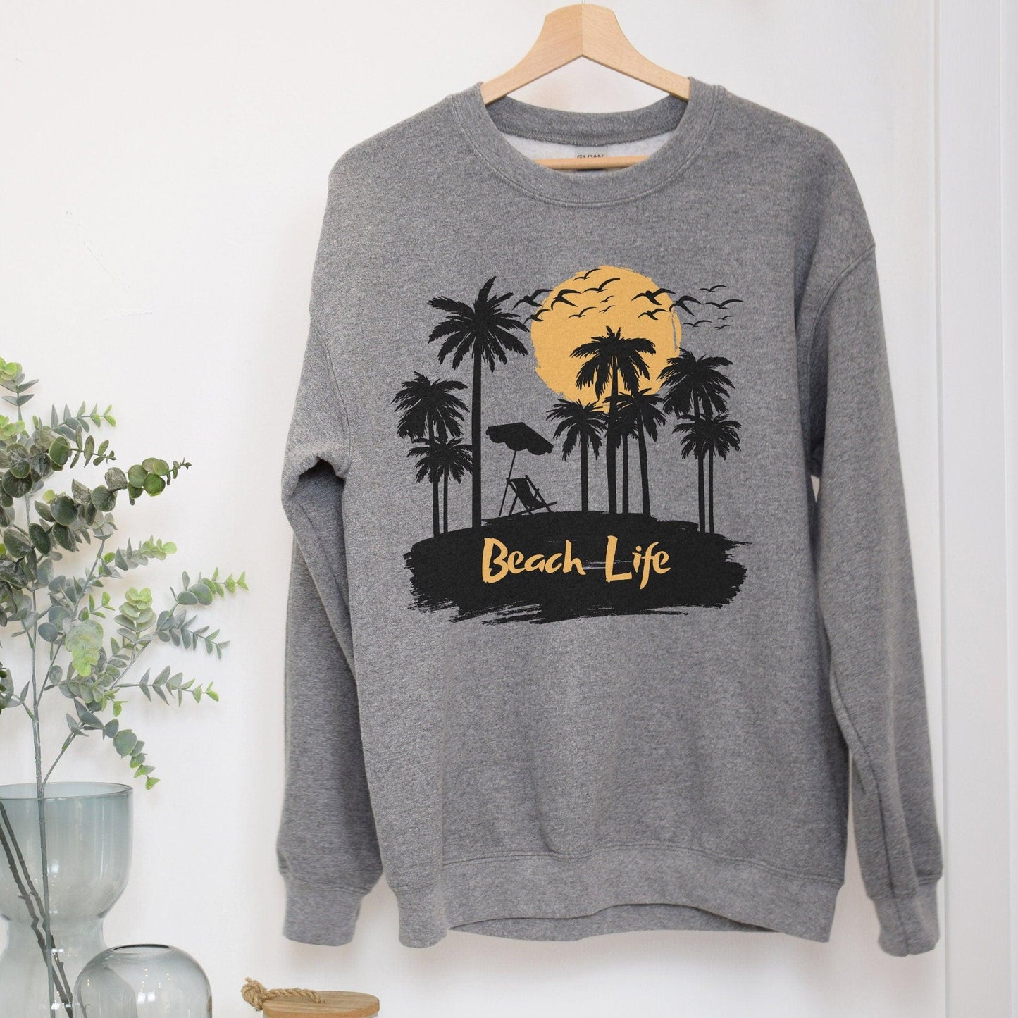 Beach Life Tropical Palm Tree Sweatshirt - Basically Beachy