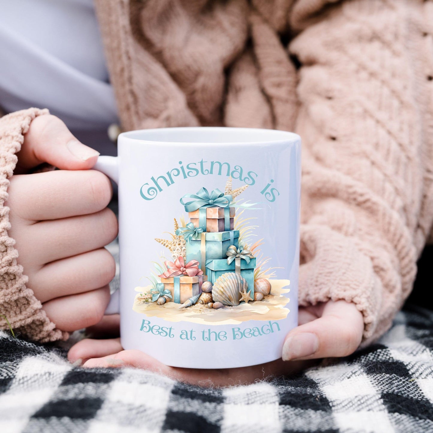 Christmas is Best at the Beach Mug, 11oz or 15oz - Basically Beachy