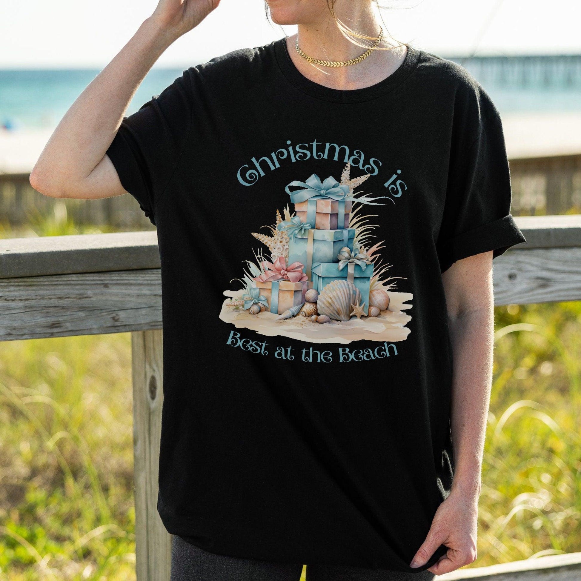 Christmas is Best at the Beach Unisex SoftStyle T-shirt - Basically Beachy