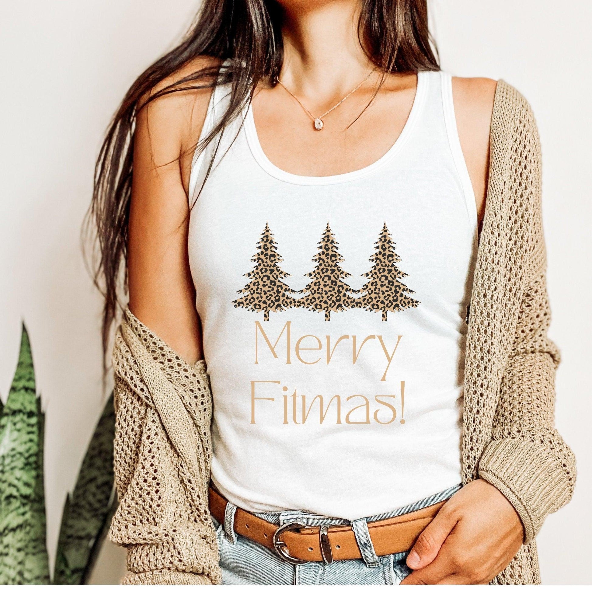 Christmas Merry Fitmas Workout Tank Top for Women - Basically Beachy