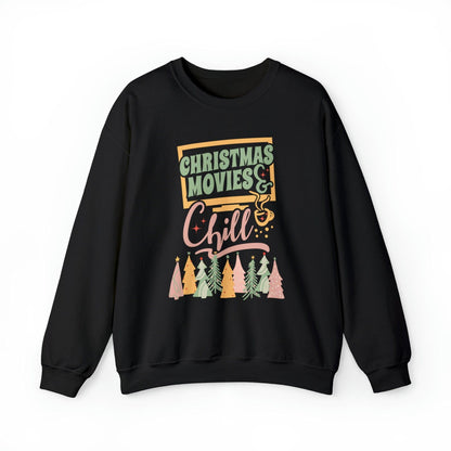 Christmas Movies and Chill Pastel Christmas Tree Sweatshirt - Basically Beachy