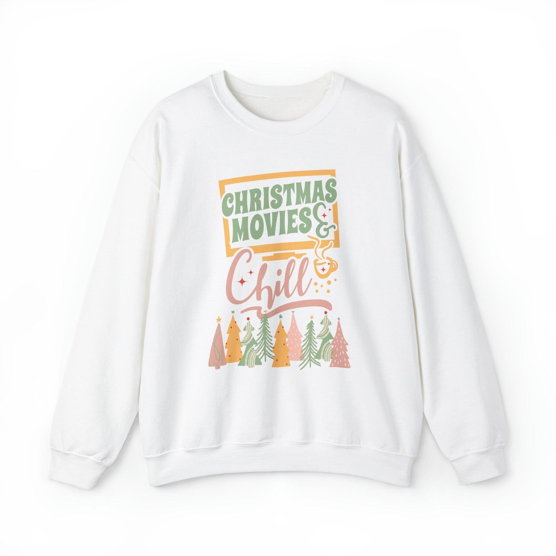 Christmas Movies and Chill Pastel Christmas Tree Sweatshirt - Basically Beachy