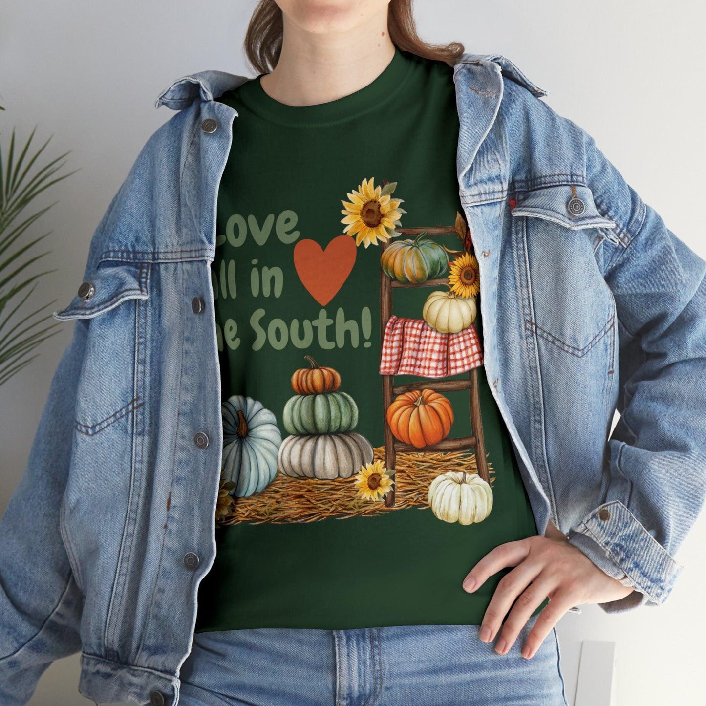 Fall T-shirt - South-Inspired Small Town Country Heavy Cotton Shirt - Basically Beachy