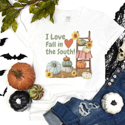 Fall T-shirt - South-Inspired Small Town Country Heavy Cotton Shirt - Basically Beachy