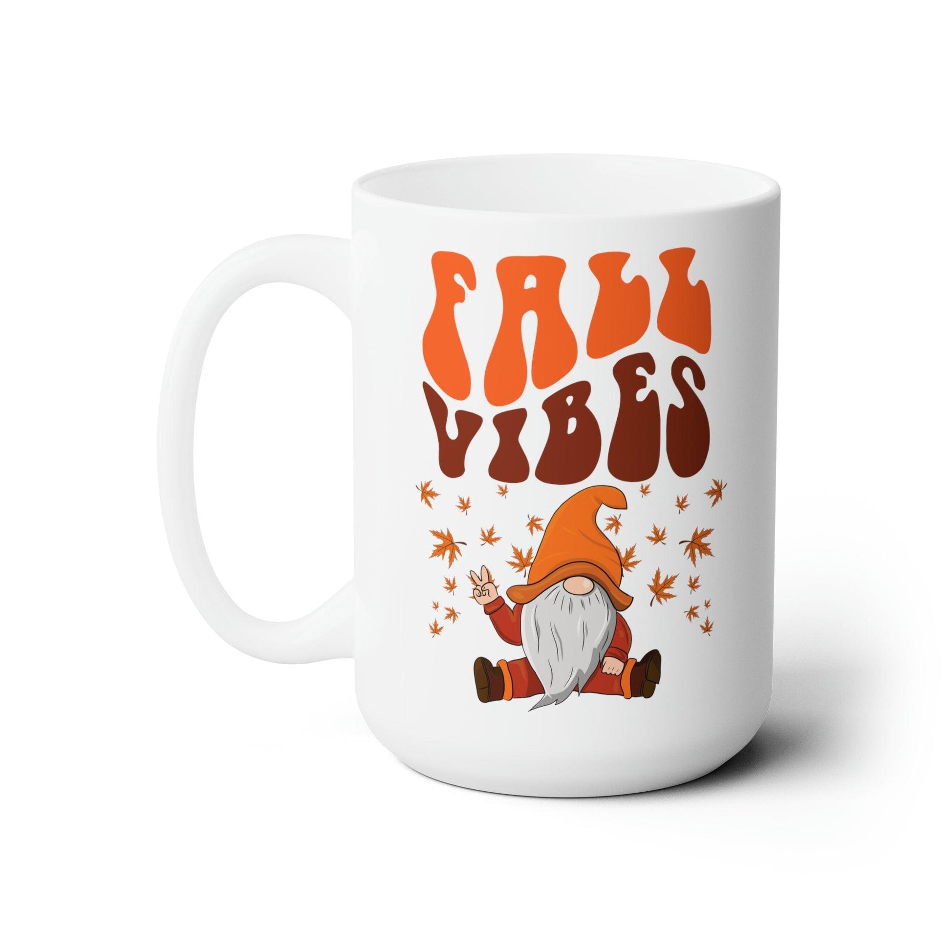 Fall Vibes Gnome Coffee Mug 15oz - Basically Beachy