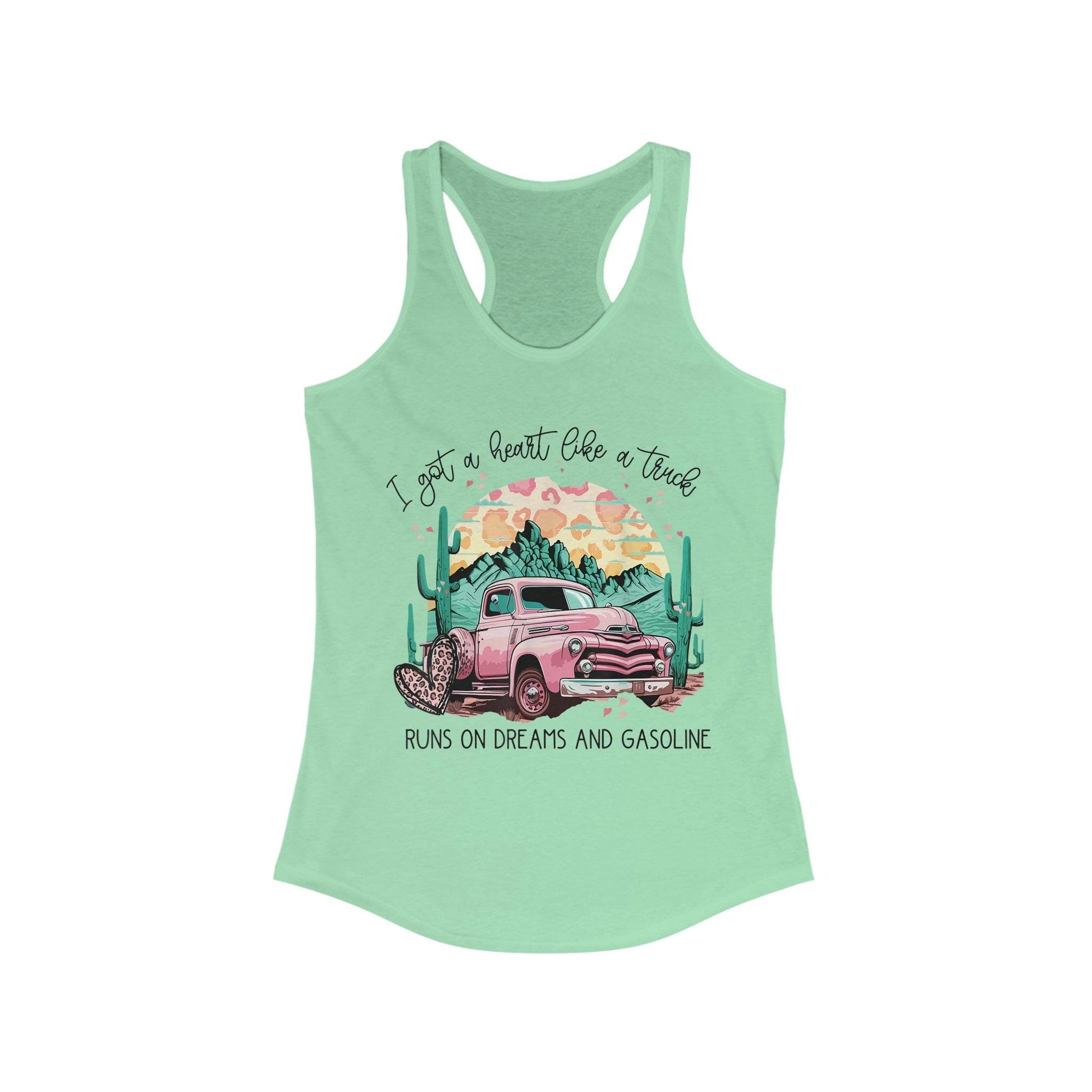 Got a Heart Like a Truck, Women's Racerback Tank Top - Basically Beachy