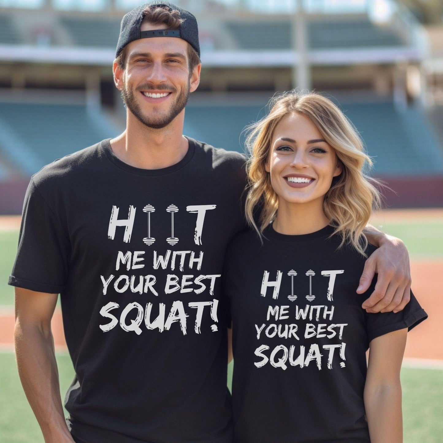 HIIT Me With Your Best Squat Gym T-shirt - Basically Beachy