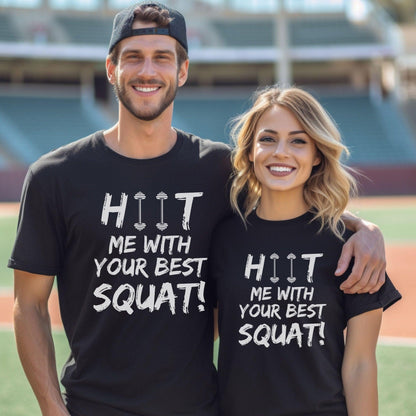 HIIT Me With Your Best Squat Gym T-shirt - Basically Beachy