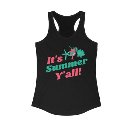 Its Summer Yall Racerback Workout Tank Top, Beach Tank - Basically Beachy