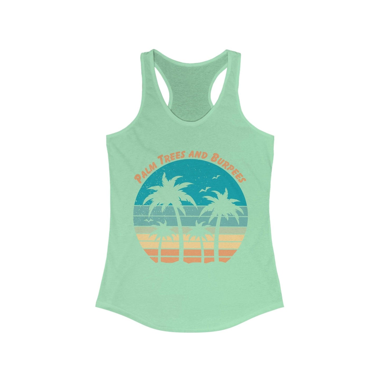 Palm Trees and Burpees Beach Fitness Tank Top for Women - Basically Beachy