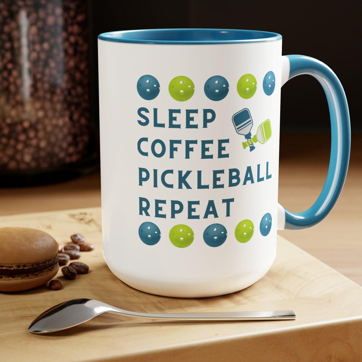 Pickleball Coffee Cup, Gift for Pickleball Lover 15oz - Basically Beachy