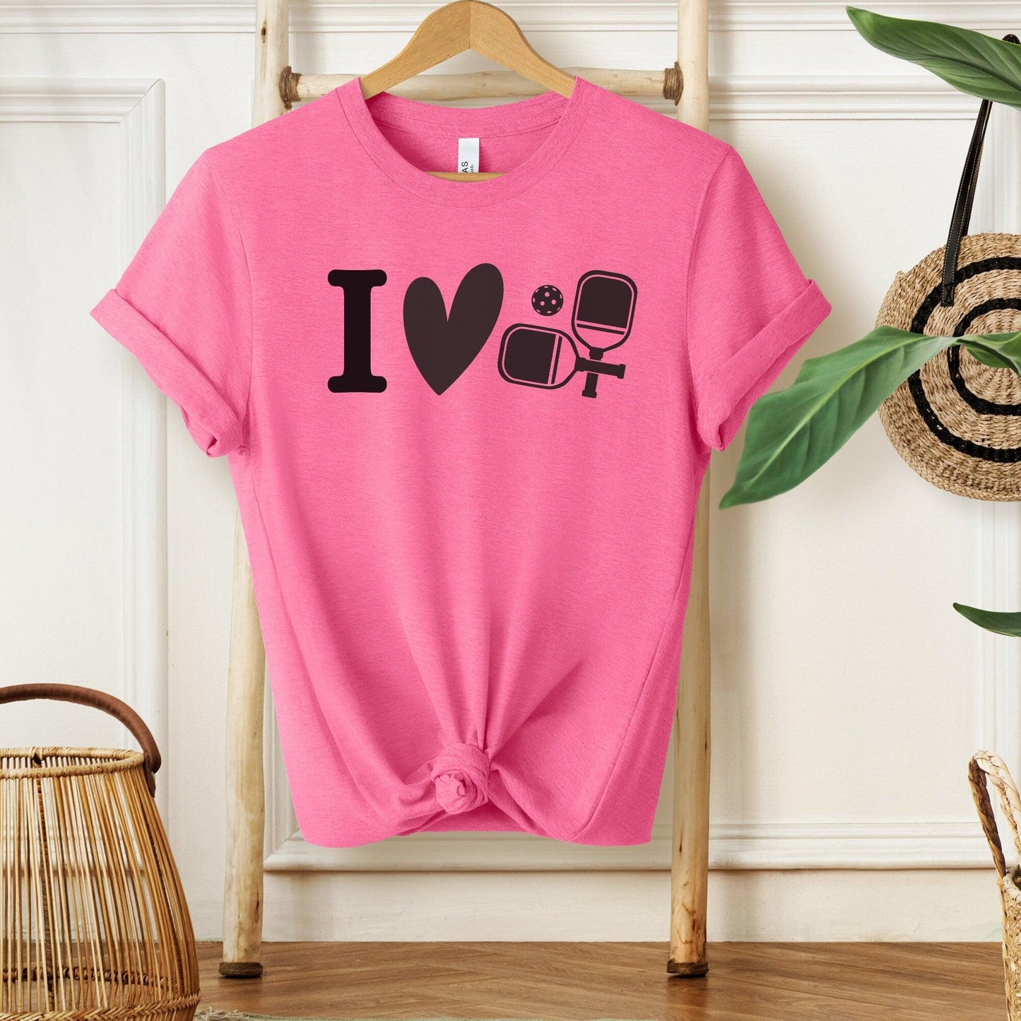 Pickleball T-shirt I Love Pickleball Graphic T-shirt - Basically Beachy