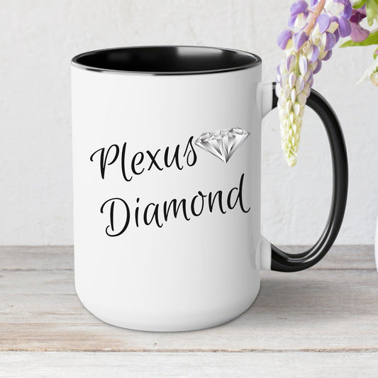 Plexus Diamond Coffee Mug 15oz Two-Toned - Basically Beachy