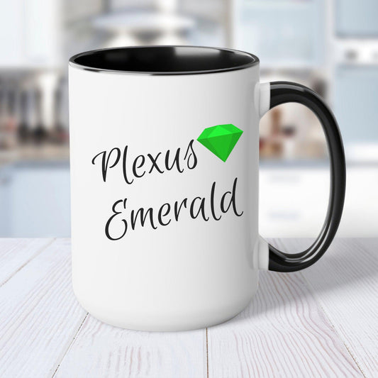 Plexus Emerald Mug 15oz Two-Tone Black and White - Basically Beachy