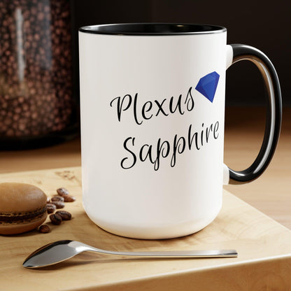 Plexus Sapphire Coffee Mug 15oz Two-Tone Black and White - Basically Beachy