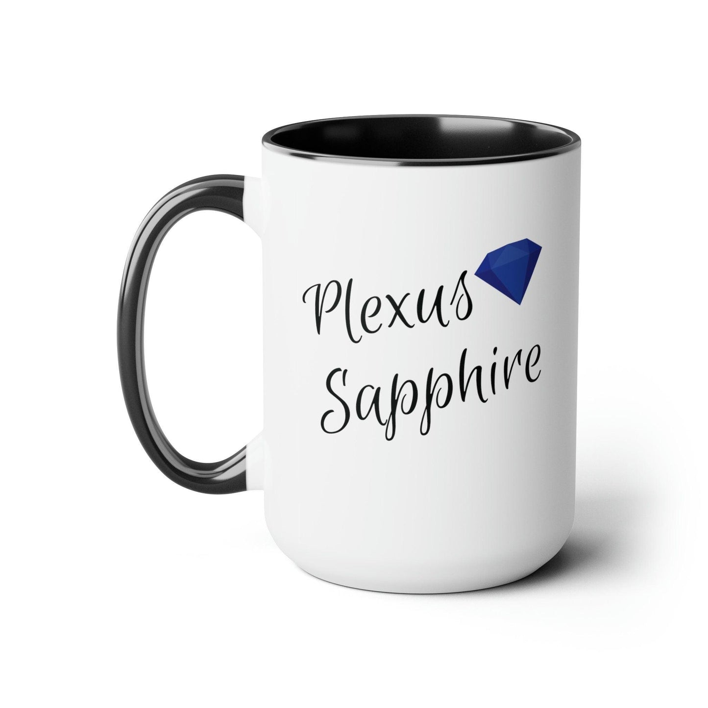 Plexus Sapphire Coffee Mug 15oz Two-Tone Black and White - Basically Beachy