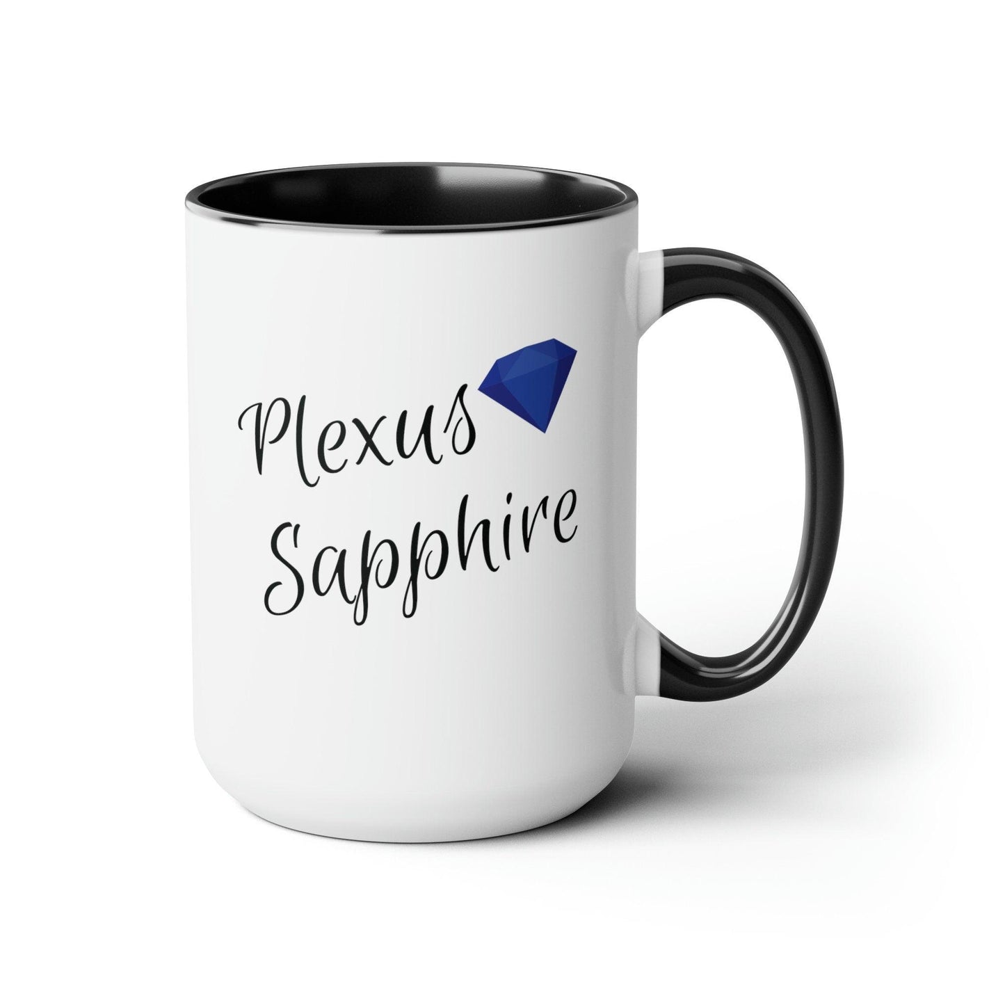 Plexus Sapphire Coffee Mug 15oz Two-Tone Black and White - Basically Beachy