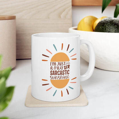 Sarcastic Morning Coffee Mug, Ray of Sunshine Design - Basically Beachy
