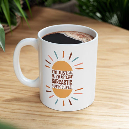 Sarcastic Morning Coffee Mug, Ray of Sunshine Design - Basically Beachy
