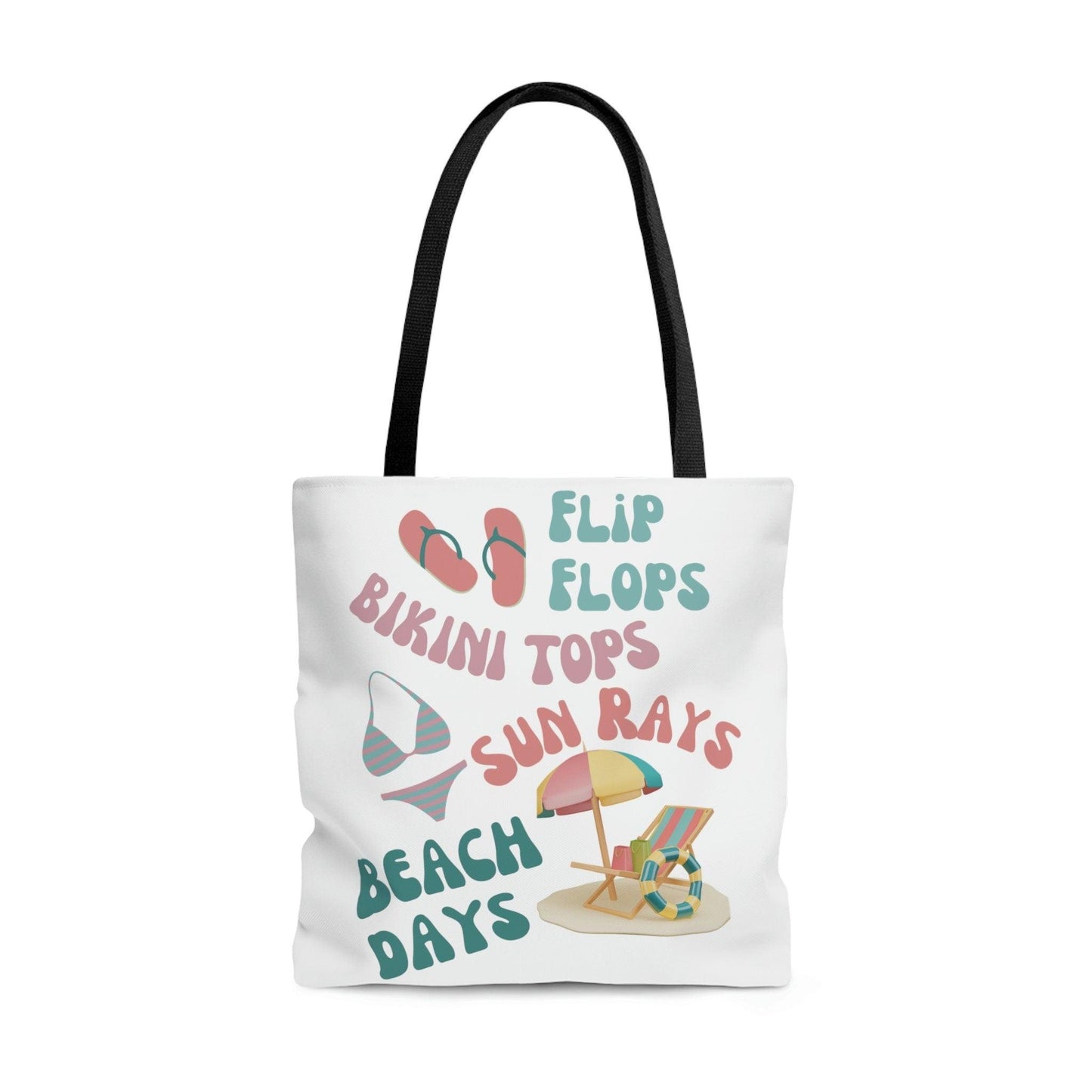 Summer Words, Beach Themed Tote Bag - Basically Beachy