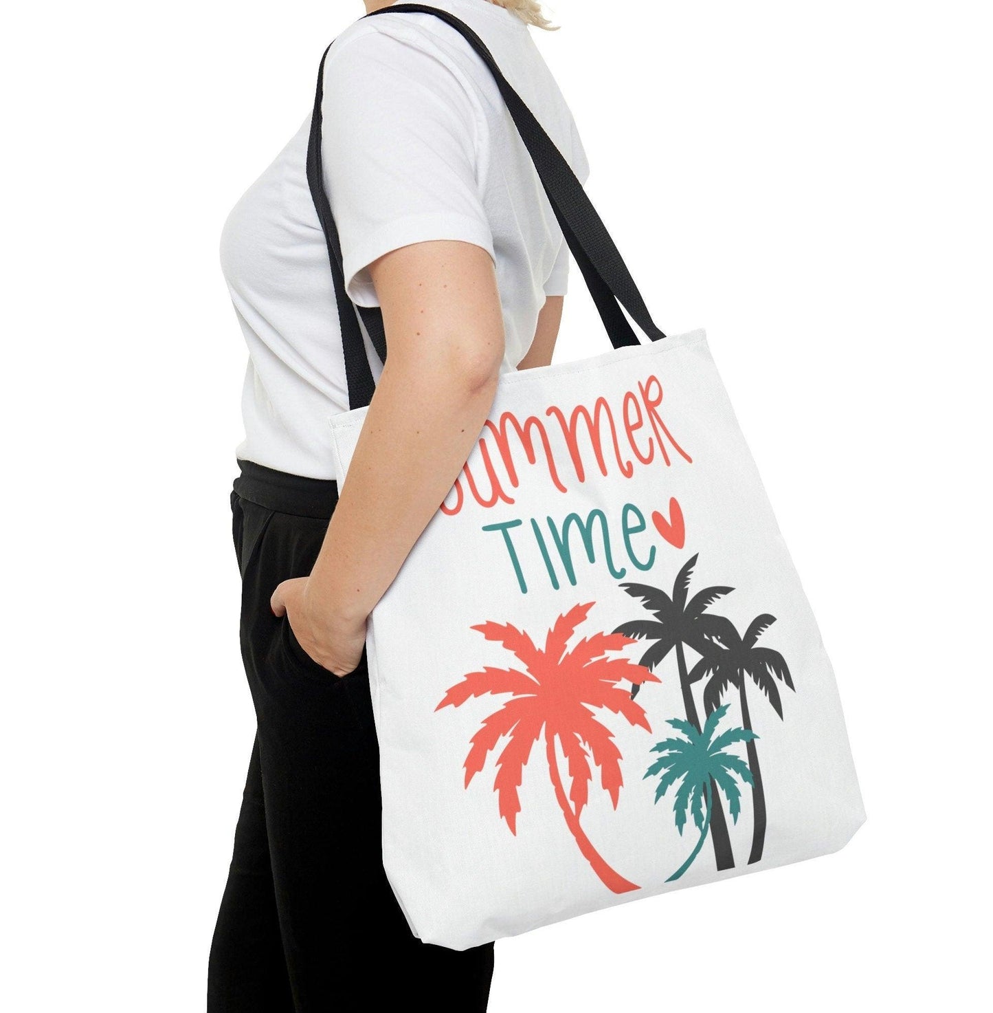 Summer Beach Tote - Tropical Palm Trees - Colorful - Small Medium Large - Basically Beachy