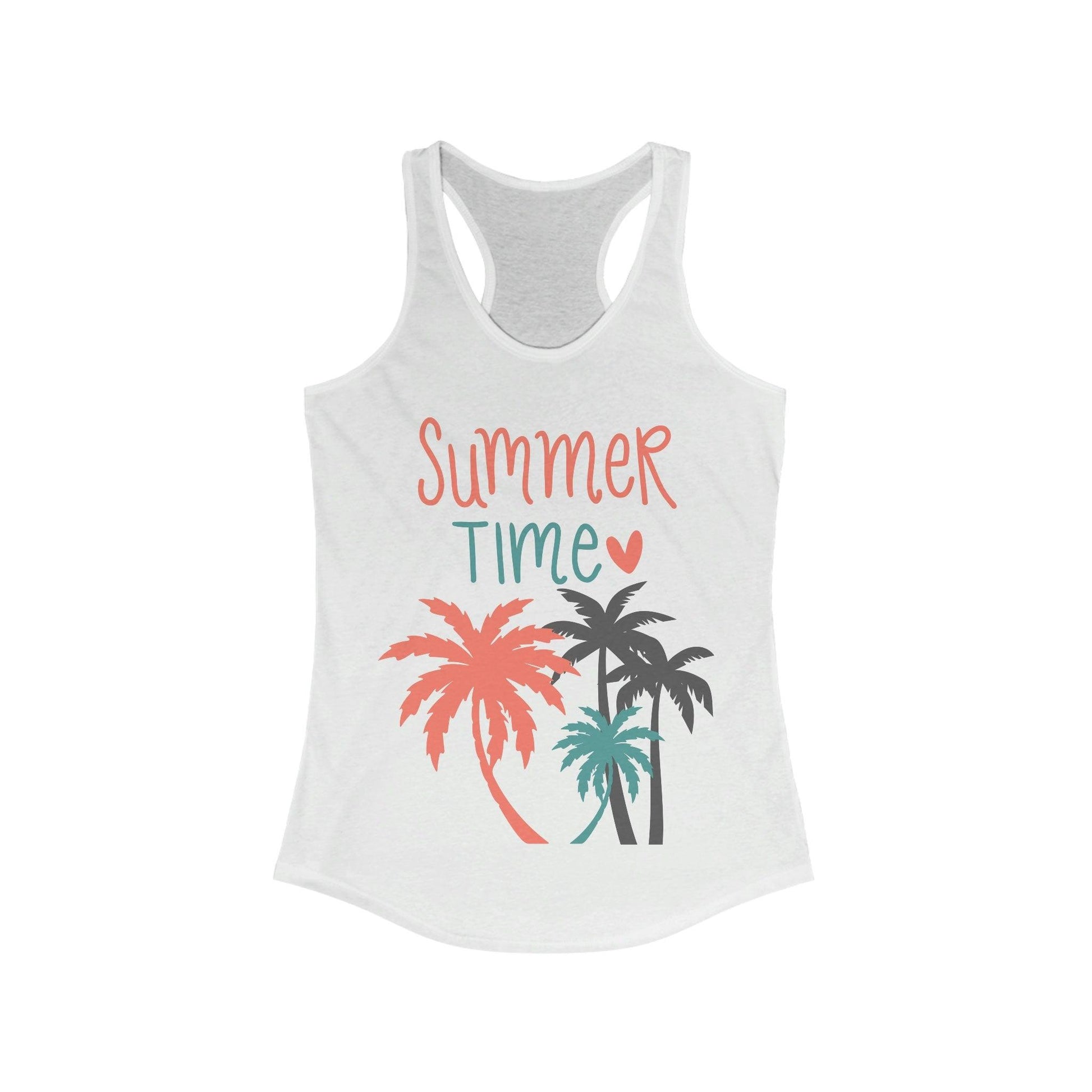 Women's Summer Tank Top, Summer Time Palm Tree - Basically Beachy