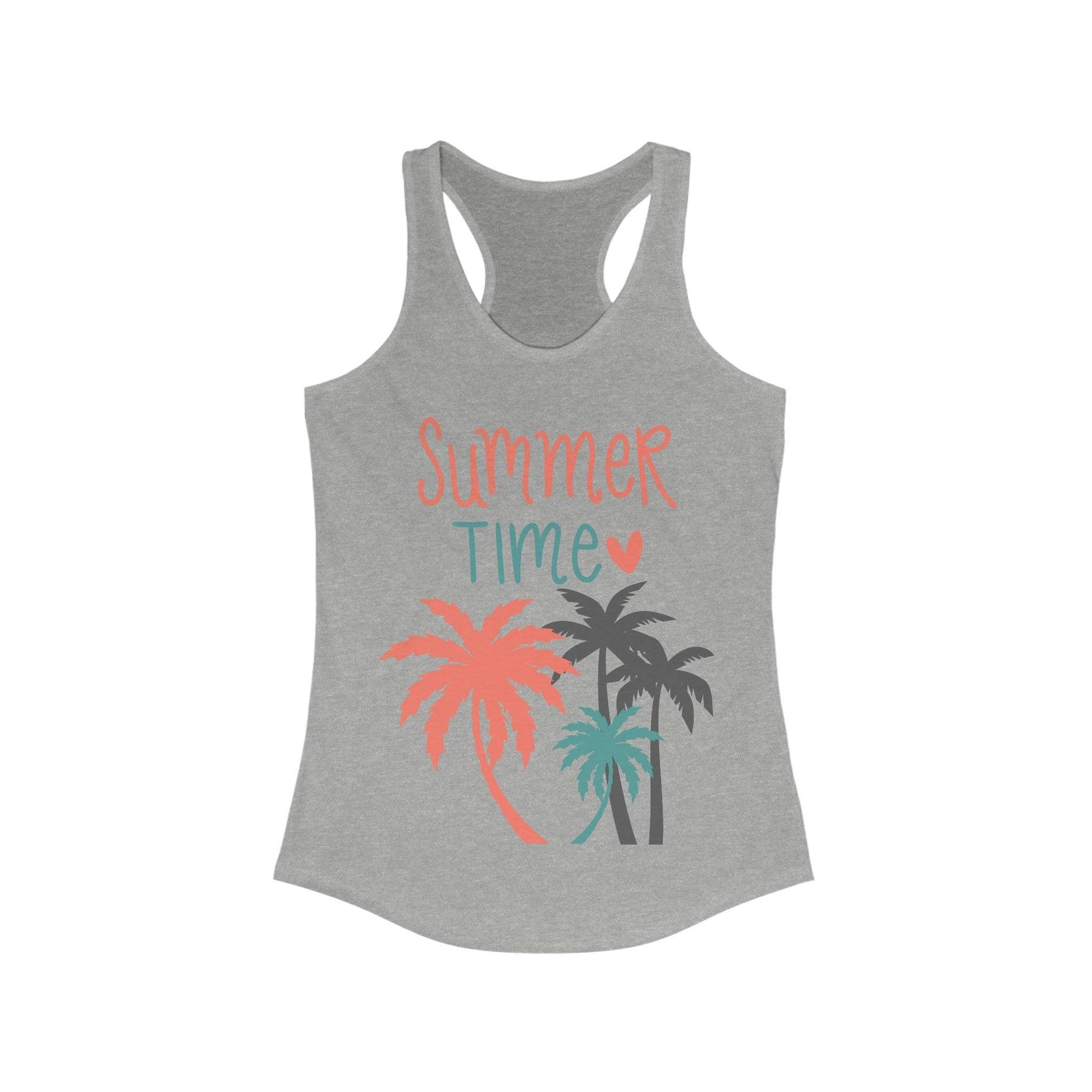 Women's Summer Tank Top, Summer Time Palm Tree - Basically Beachy