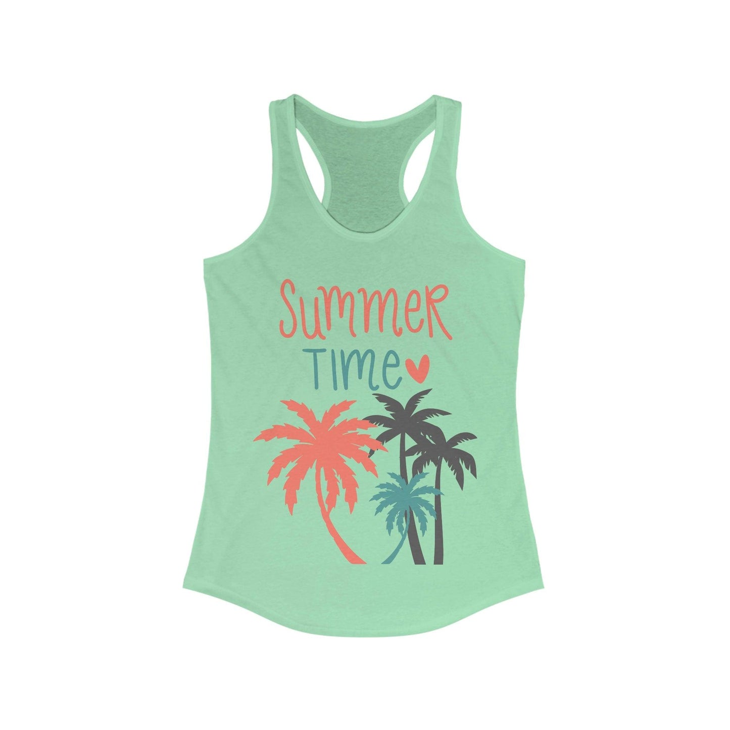 Women's Summer Tank Top, Summer Time Palm Tree - Basically Beachy