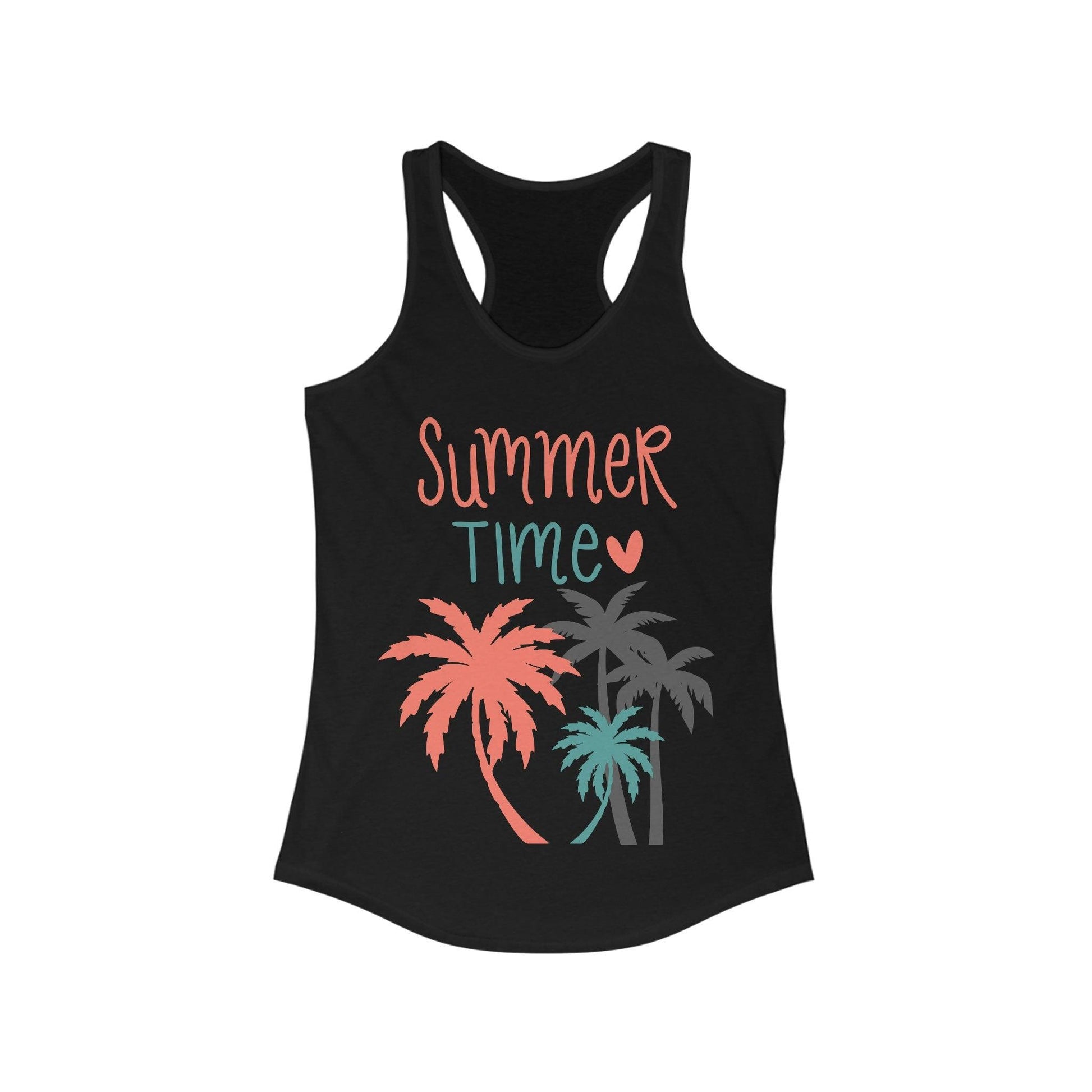 Women's Summer Tank Top, Summer Time Palm Tree - Basically Beachy