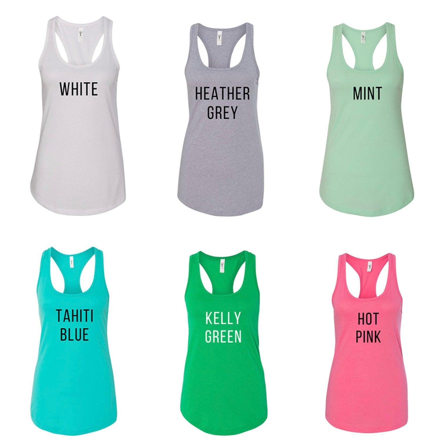 Sunshine Beach Life Palm Trees Racerback Workout Tank Top - Basically Beachy